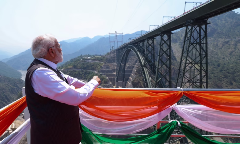 PM Modi to unveil world's highest railway bridge over River Chenab shortly