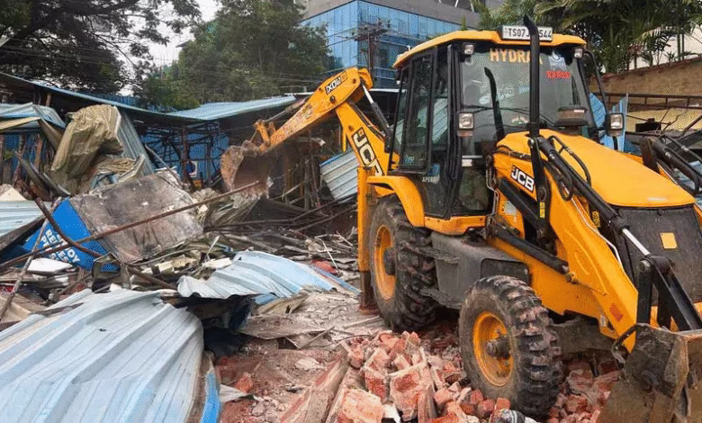 Hydraa reclaims Rs 400 crore worth of encroached land at Jubilee Enclave in Madhapur