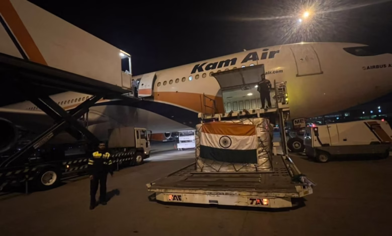 India has airlifted 21 tonnes of humanitarian aid to Kabul