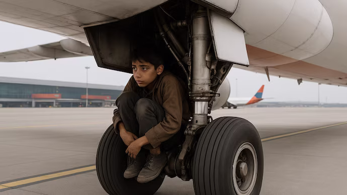 An Afghan boy travelled to Delhi from Kabul in a plane's wheel well, surviving sub-zero temperatures and low oxygen supply for 2.5 hours