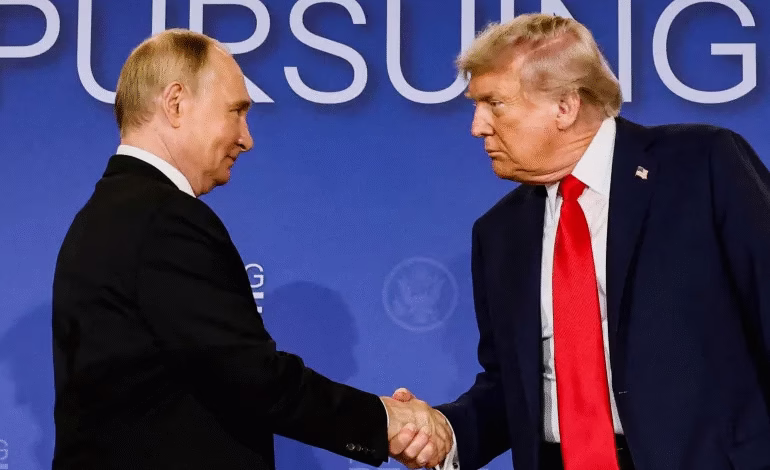 Call between US and Russian leaders results in Trump softening stance on Moscow and talk of meeting in Hungary