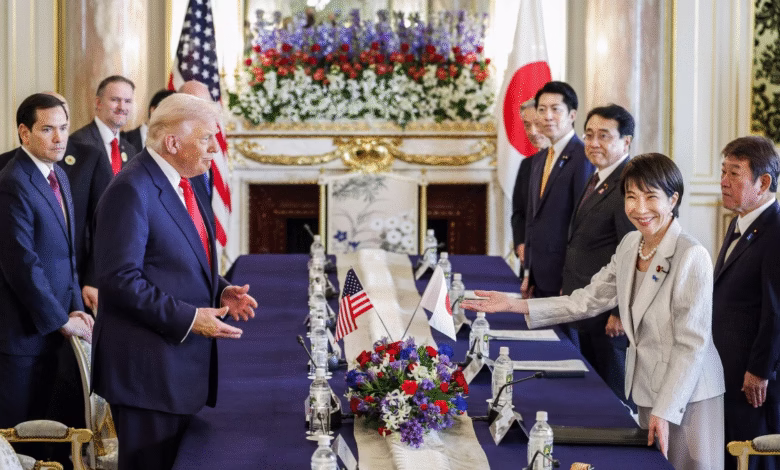 Donald Trump and Japanese Prime Minister Sanae Takaichi