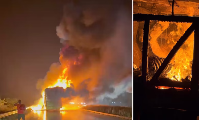 Hyderabad Bangalore bus fire, Kurnool bus accident