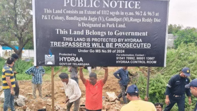 Hydraa reclaims 3,700 sq yards of encroached parkland in Bandlaguda Jagir