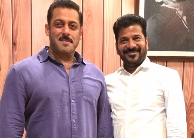 salman khan revanth reddy meeting, telangana rising, telangana development