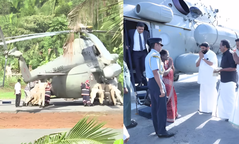 Kerala Part of helipad collapses as President Droupadi Murmu's chopper lands, crew pushes it to safety