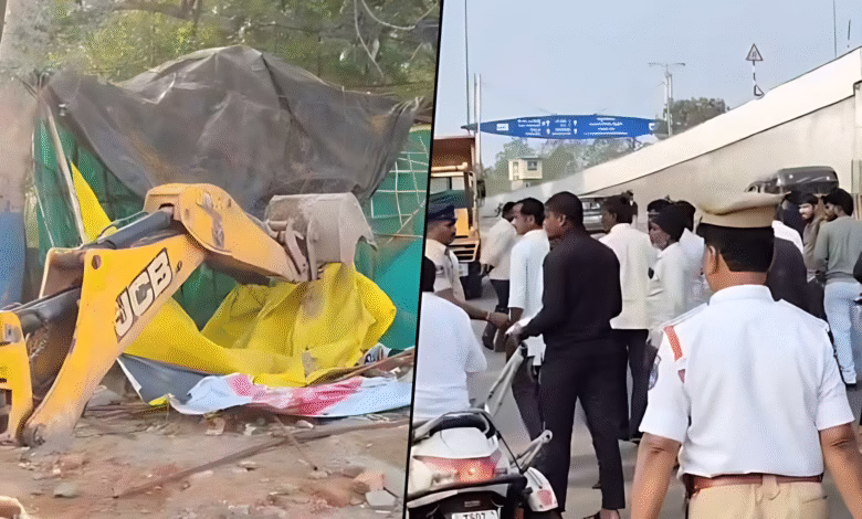 Aramghar junction evictions, Rajendranagar demolition drive