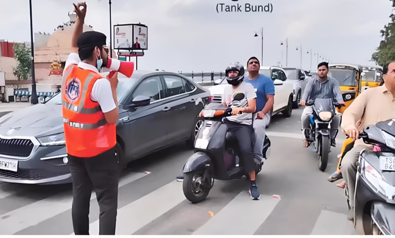 Hyderabad Traffic Volunteer, Lokendra Singh Hyderabad, Weekend Traffic Cop Hyderabad