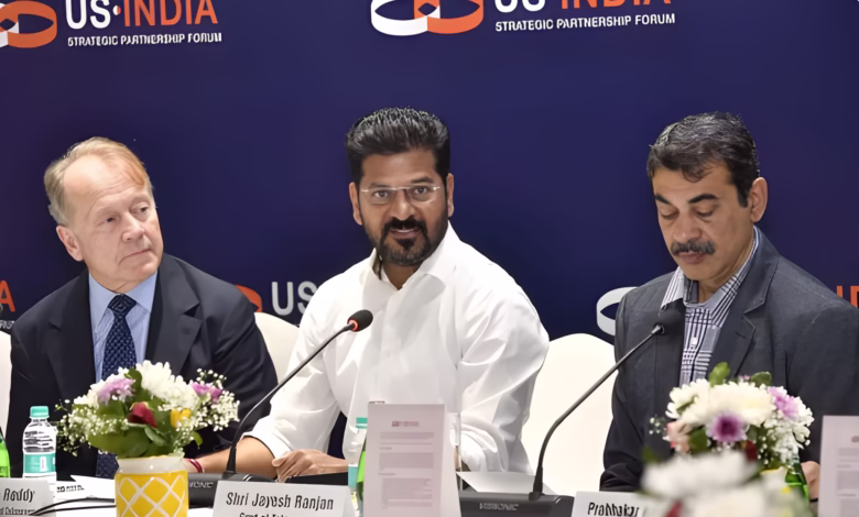 Revanth Reddy Telangana Rising 2047 Vision Telangana Development John Chambers supports