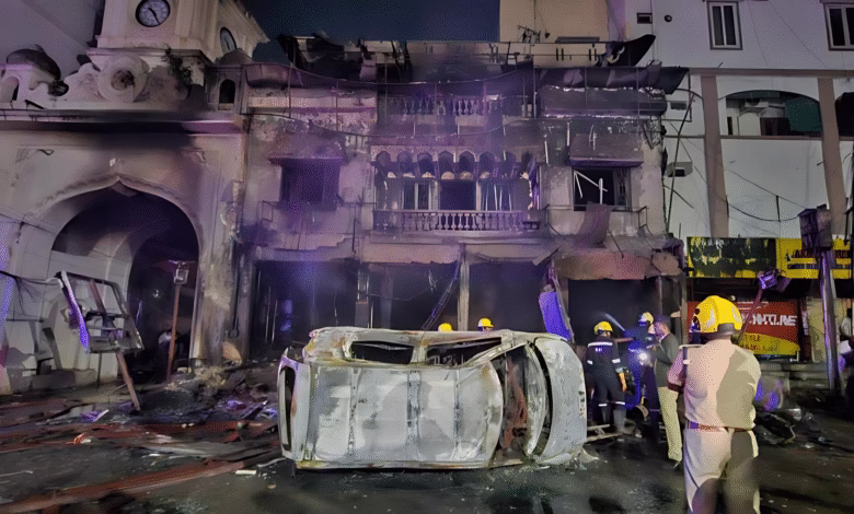 Shahalibanda fire, Gomathi Electronics fire, two dead in fire, Shiva Kumar death