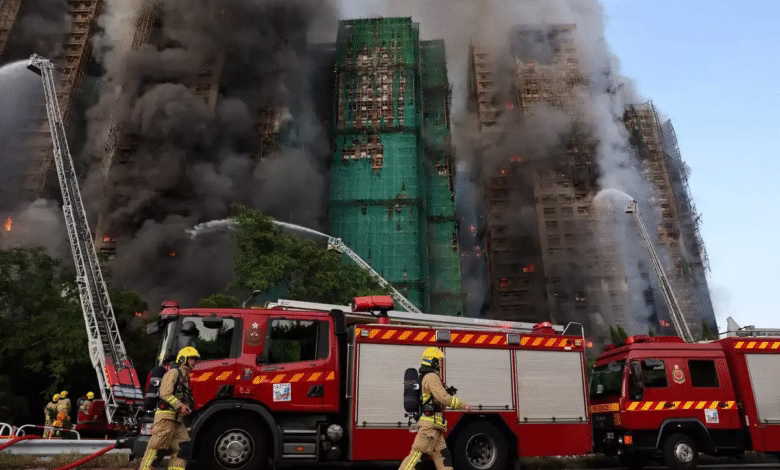 44 killed as fire engulfs high-rise Hong Kong buildings, 3 arrested