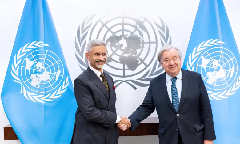 India UN meeting, Jaishankar Guterres, India foreign policy, UN Secretary General India