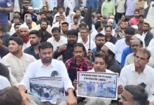 BRS protests in Chevella after 19 people killed in a tragic bus accident