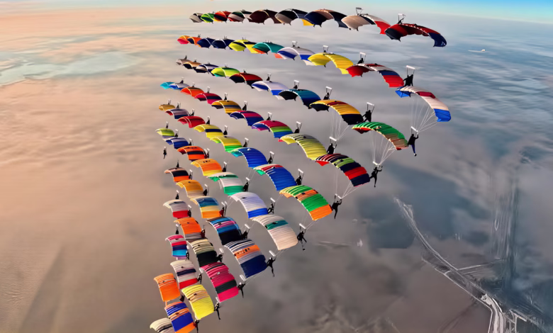 World Record Skydivers, Florida Skydive Record, Canopy Formation Record