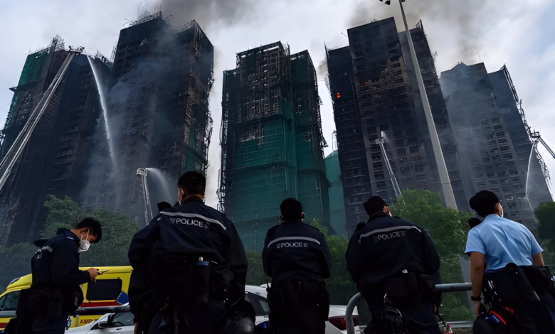 Hong Kong Blaze Toll Rises To 94 As Firefighters Battle Burning Towers For A Second Day