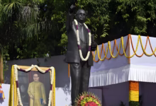 Indian leaders including PM Modi, Rahul Gandhi, and Kharge pay tributes to Dr. B.R. Ambedkar on his death anniversary