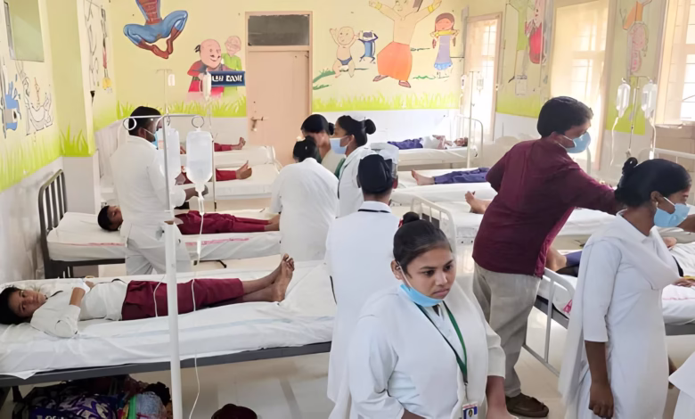 fifteen sc hostel students in gadwal were hospitalised after worms were found in the upma served for breakfast