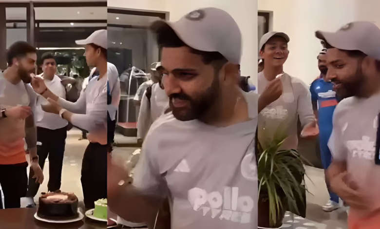 rohit sharma's joke, i'll get fat again sorry for eating cake