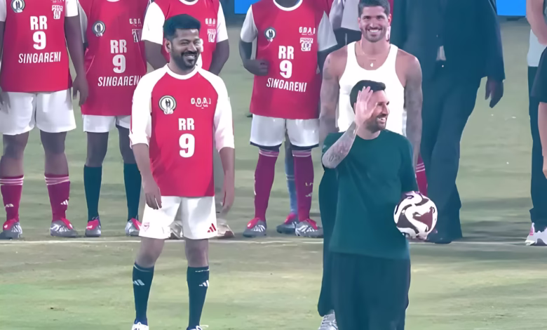 Messi creates magic in Hyderabad after Kolkata as Rajiv Gandhi International Stadium