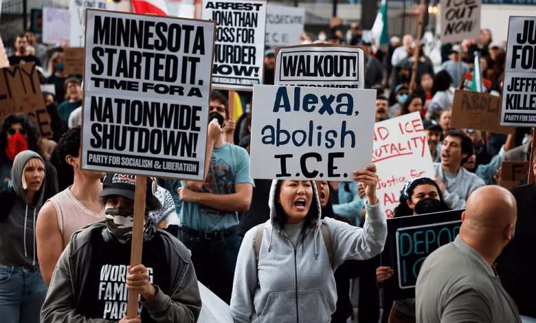 Minneapolis protest, US immigration shooting, ICE protest, Alex Pretti shooting