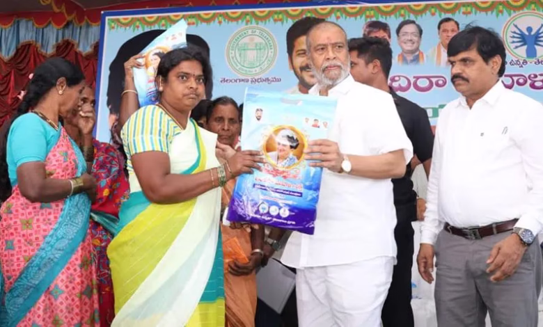 Telangana civic polls, Congress government schemes, Indiramma sarees