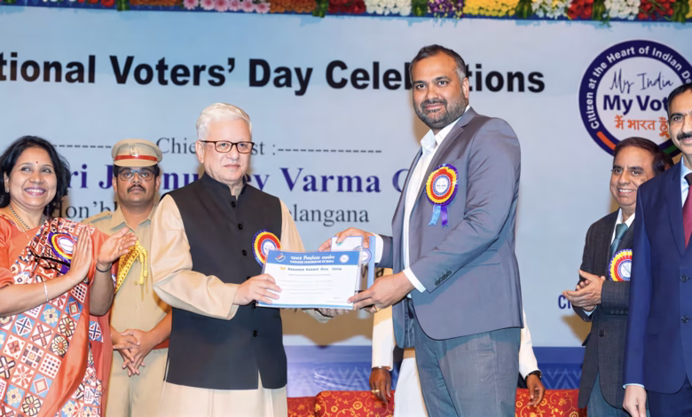 Telangana Governor National Voters Day appeal, Jishnu Dev Varma vote awareness