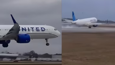United Airlines emergency landing, Orlando airport incident, United flight avoids crash