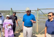 HYDRAA Hyderabad lakes encroachment, construction waste near the Jubilee Hills park