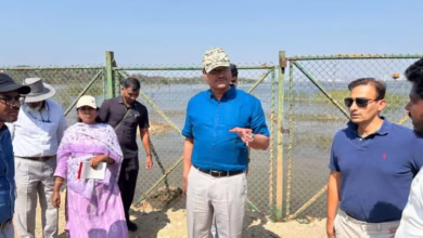 HYDRAA Hyderabad lakes encroachment, construction waste near the Jubilee Hills park