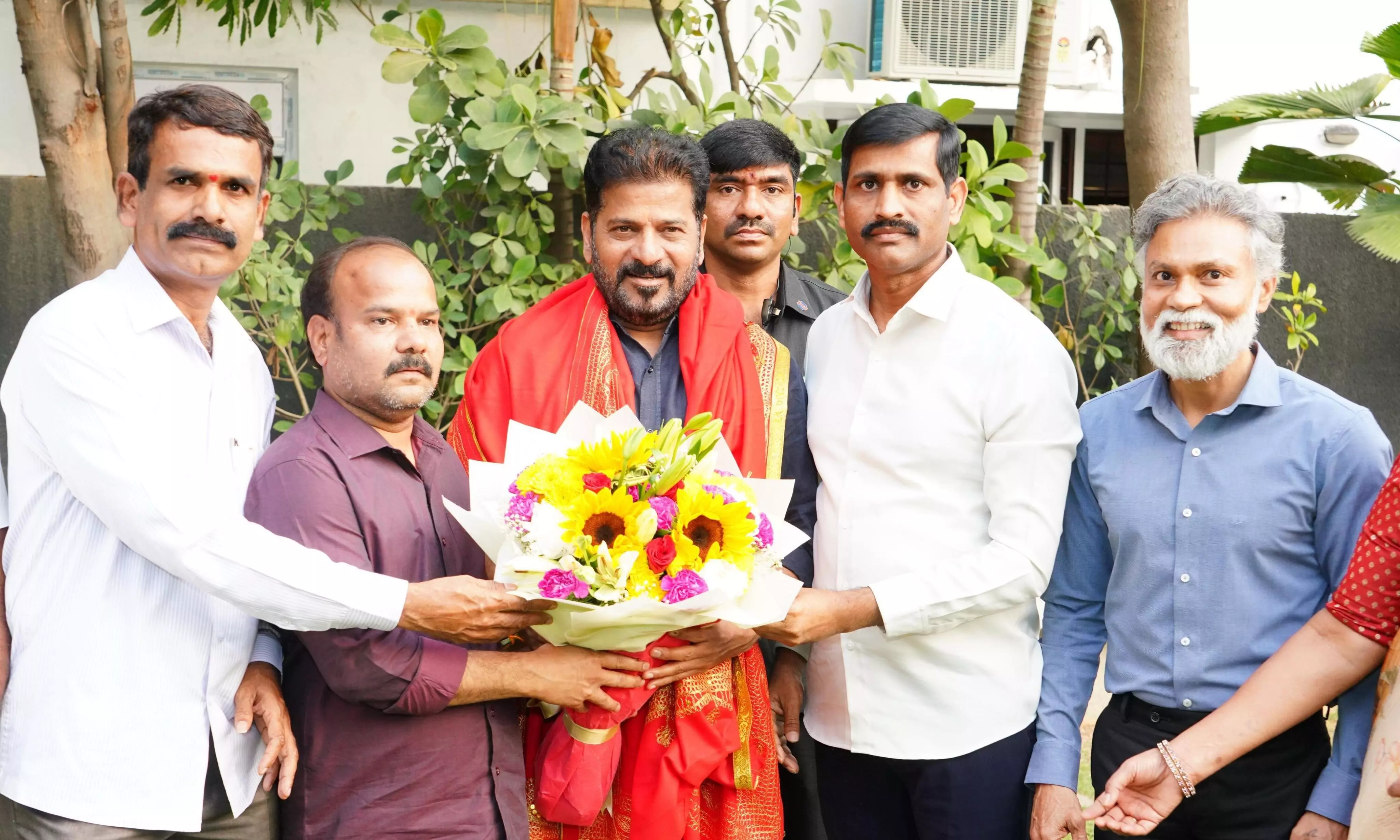 Telangana state employee unions thank CM Revanth Reddy for approving a ₹1.2 crore accident