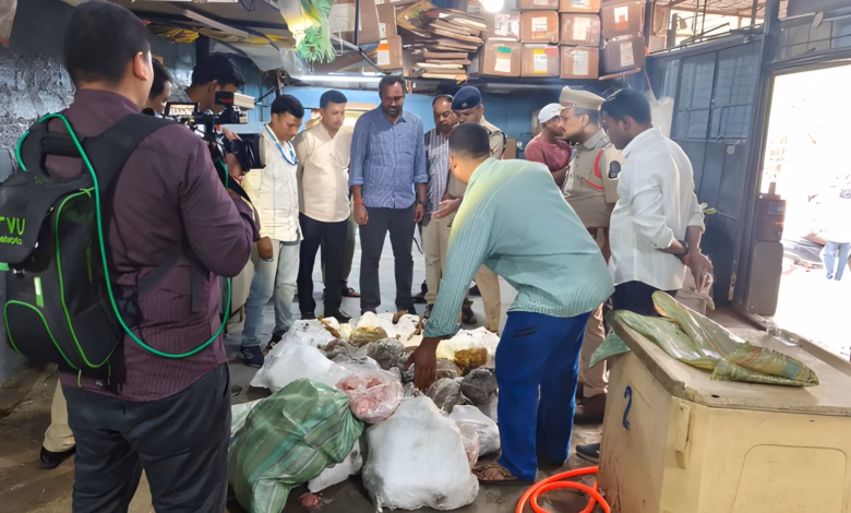 Hyderabad Police bust illegal stale goat, sheep offal racket seize 12 tonnes