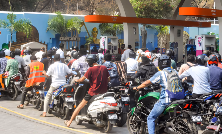 fuel crisis Petrol shortage Hyderabad, Panic buying fuel India