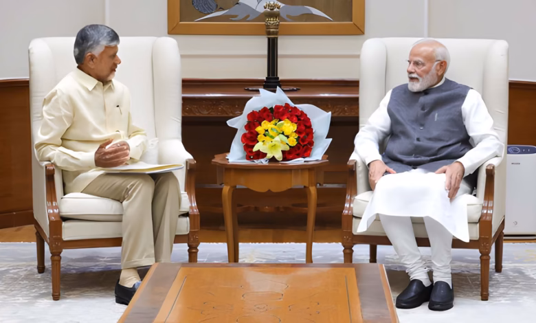 Modi and Chandrababu Hold Key Meeting in Hyderabad