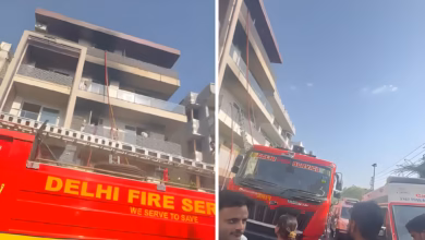 Massive fire at residential building in Delhi's Vivek Vihar