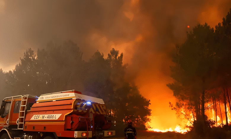 France-Spain border fire,  Gironde wildfire