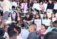 KTR Joins BRSV Protest at Indira Park