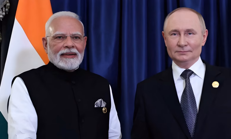 Narendra Modi, Vladimir Putin, SCO Summit Bishkek 2026