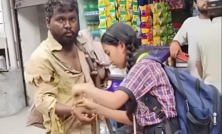 Raksha Bandhan schoolgirl rakhi viral video, emotional viral video