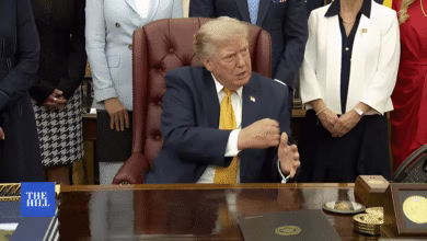 amid break with Trump on Reflecting Pool
