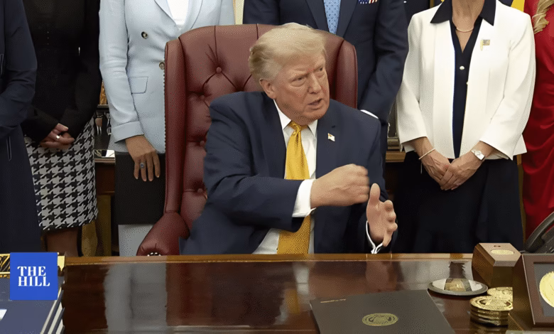 amid break with Trump on Reflecting Pool