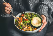 stress relief foods, dark chocolate, nuts, curd, leafy greens, fatty fish