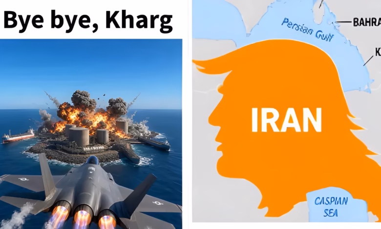 Trump Puts His Face On Iran Map, Trump AI-generated posts