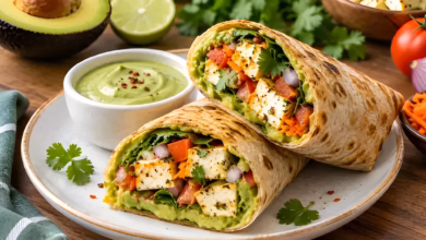 Avocado Paneer Wrap, Healthy Avocado Recipe