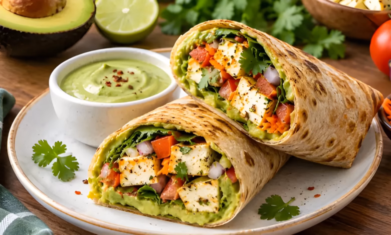 Avocado Paneer Wrap, Healthy Avocado Recipe