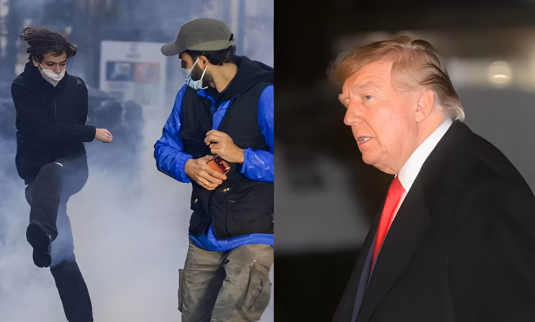 Donald Trump France protests, Emmanuel Macron France unrest